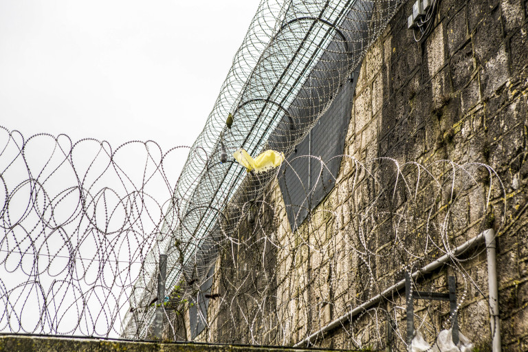 Barbed wire at Portland prison