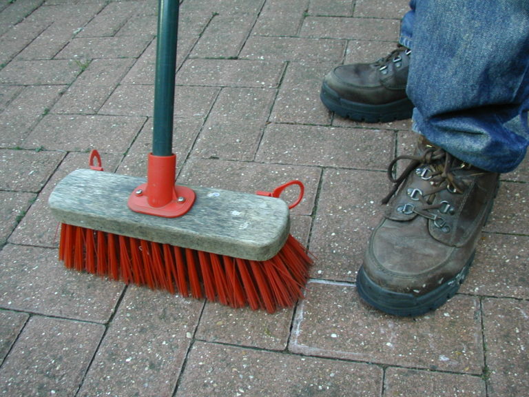 Sweeping with a broom