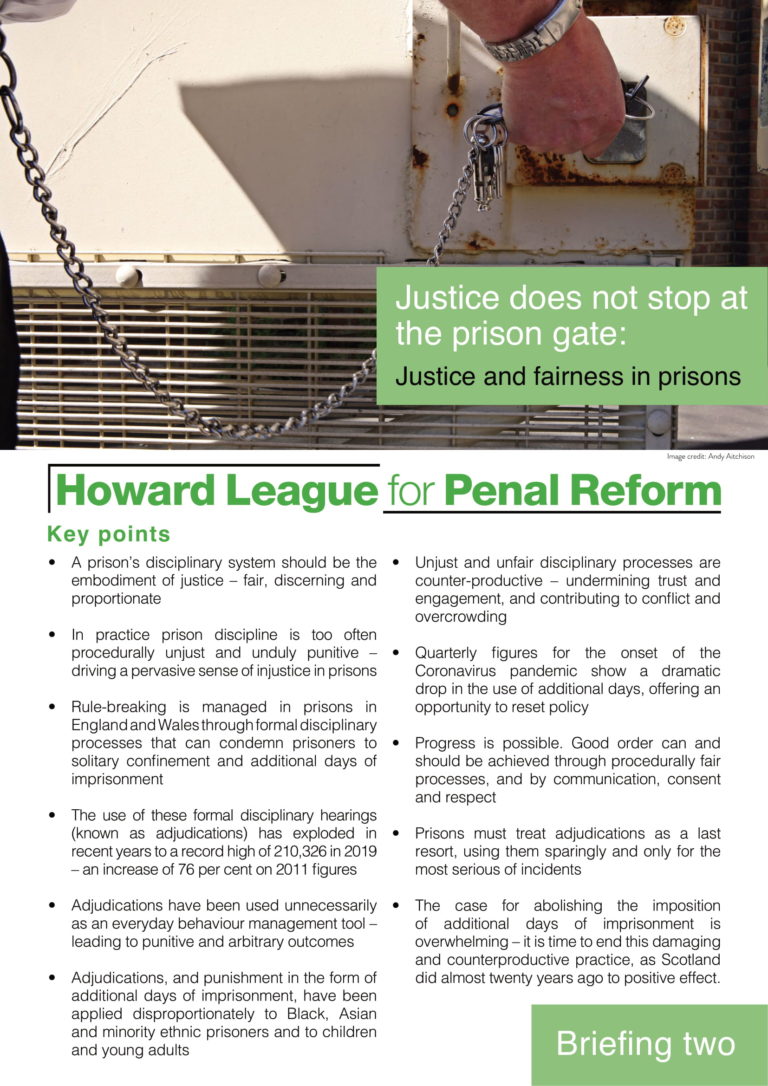 The Howard League Justice Does Not Stop At The Prison Gate