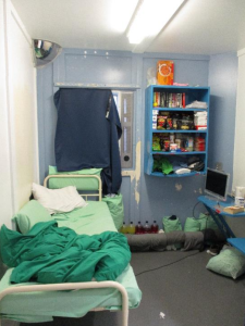 Occupied cell at Wetherby prison.