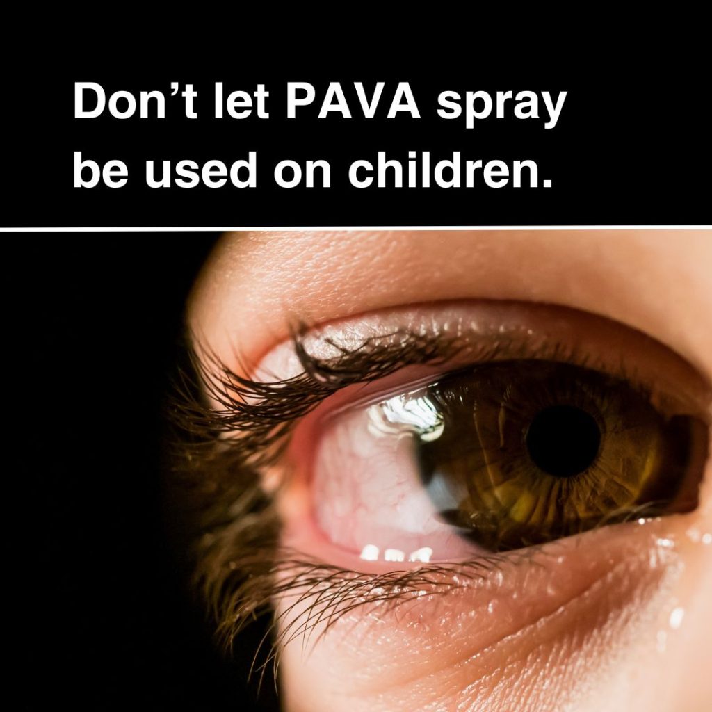 The Howard League Don’t let PAVA spray be used on children